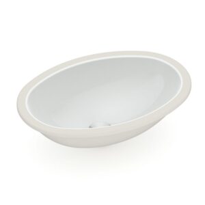 Cuba de Embutir Louça Oval Branca 49,5×33,5cm Celite