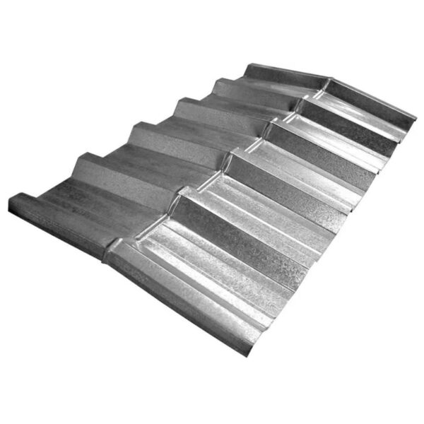 Cumeeira Trapezoidal Metálica Galvalume Cinza TR40 60x40cm Calhaforte