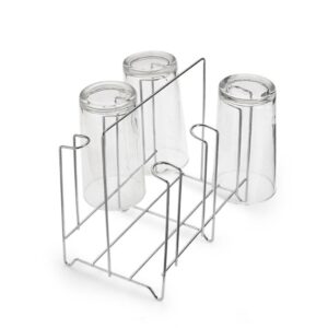 Porta Copo Cozinha de Mesa com Capacidade para 6 Copos Cromado