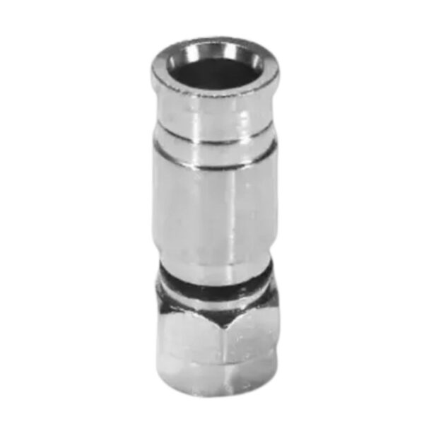 Conector Metálico com Rosca RG6U Niquelado Interneed