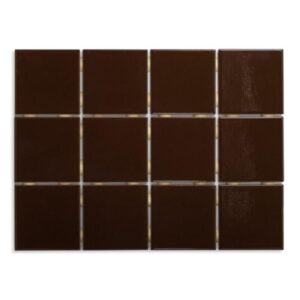 Revestimento Extra Telado Catano Bold Brilhante Marrom 10X10cm 1,95m2