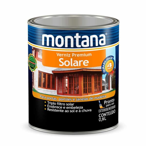 Verniz Premium Sintético Acetinado Solare Mogno Montana