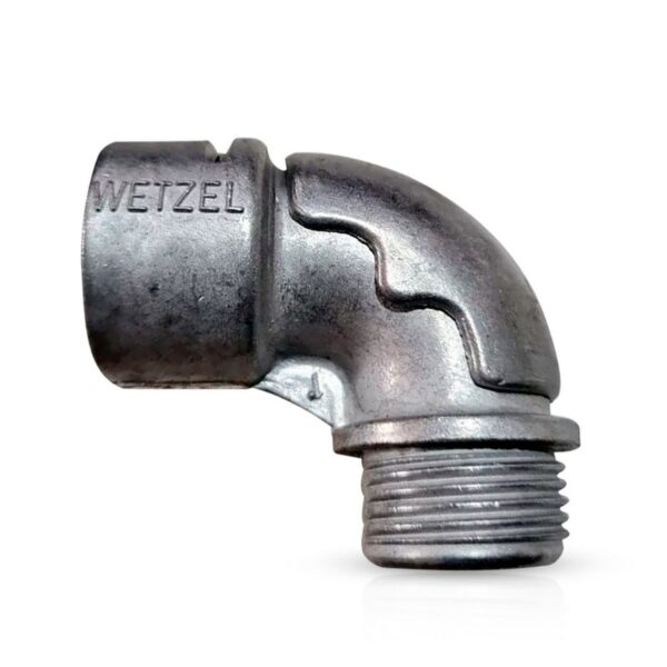 Conector Curvo em Alumínio com Rosca BSP Wetzel