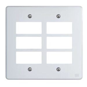 Placa 6 postos 4×4 sem Suporte Equille Weg