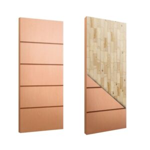 Folha de Porta Frisada HDF Pinus Sólida FR02 Curupixá JB Paes