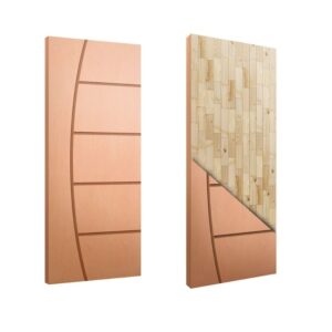 Folha de Porta Frisada Sólida HDF Pinus Curupixá FR09 JB Paes