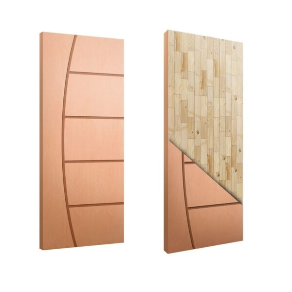Folha de Porta Frisada Sólida HDF Pinus Curupixá FR09 JB Paes