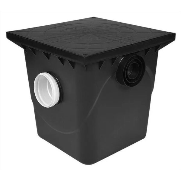 Caixa de Gordura Polipropileno com Cesto para Limpeza Preto 42L TAF