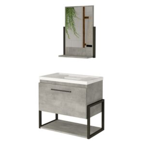 Kit Gabinete para Banheiro Metalo 60cm MGM Móveis