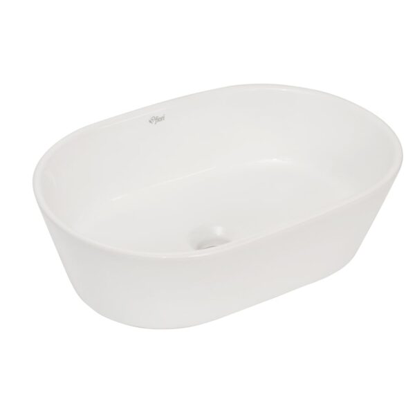 Cuba de Apoio Louça Oval 55CB14-J-1FB Branca 46x30cm Fiori