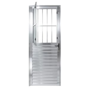 Porta Postigo Alumínio Brilhante Vidro Boreal 210x80cm Proex