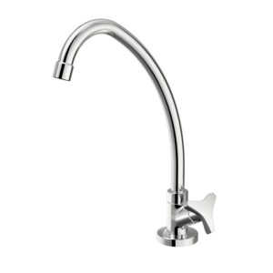 Torneira para Cozinha Mesa 1/4V Bica Média Cromado Gyro 1198
