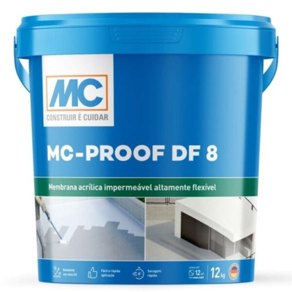 Membrana Acrílica impermeabilizante McProof DF8 Branca Mc Bauchemie