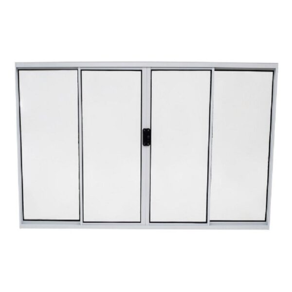 Janela de Correr 4 Folhas sem Grade Alumínio Branco Quality