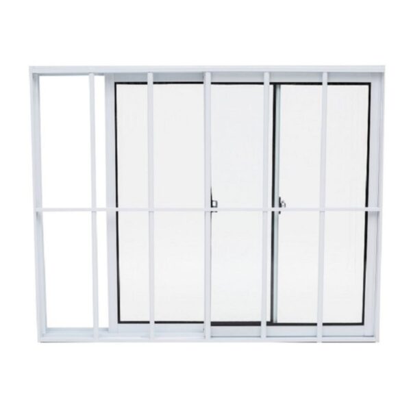 Janela de Correr 2 Folhas com Grade Alumínio Branco Quality