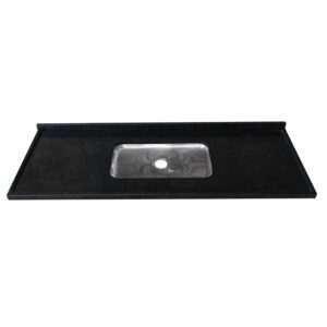 Pia para Cozinha Granito 150x56X14 cm Preto Kasa Granitos