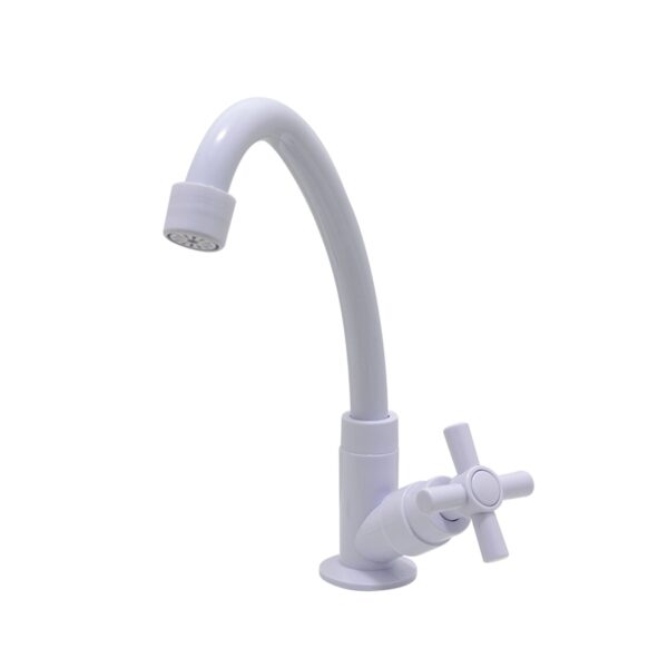 Torneira para Cozinha Mesa 1/4V Bica Média Branco 1169 DN15-20