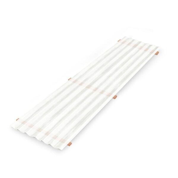 Telha Fibra de Vidro Incolor 0,6mm 2,44×1,1m Lux Telhas