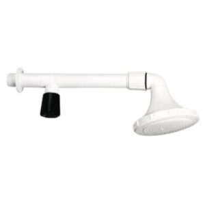 Ducha Fria 4″ com Cano e Registro Branco 20cm 1/2″ Luconi