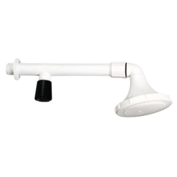 Ducha Fria 4″ com Cano e Registro Branco 20cm 1/2″ Luconi