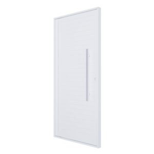 Porta Pivotante Alumínio Branco com Puxador 210x100cm Proex