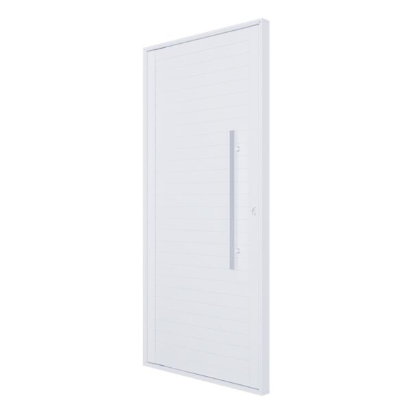 Porta Pivotante Alumínio Branco com Puxador 210x100cm Proex