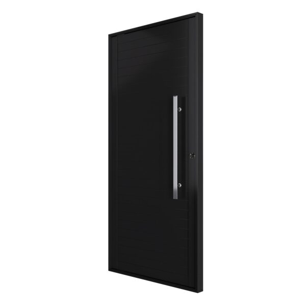 Porta Pivotante Alumínio Preto com Puxador 210x100cm Proex