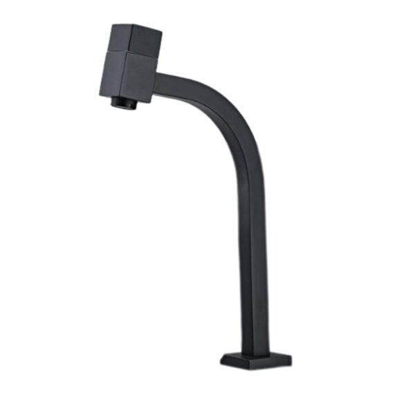 Torneira para Banheiro Mesa 1/4V Bica Alta Preto Quadrado 6605P
