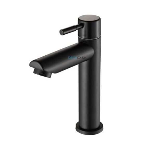 Torneira para Banheiro Mesa 1/4V Bica Baixa Preto Redondo 6609P