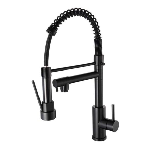 Monocomando para Cozinha Mesa Bica Alta 1/4V Preto Gourmet Flex 48cm