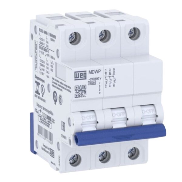 Mini Disjuntor Tripolar 40A Curva C Weg