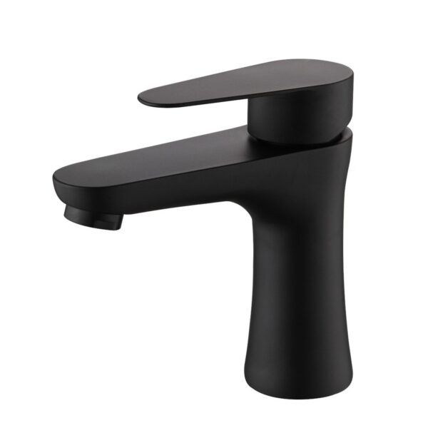 Torneira para Banheiro Mesa Bica Baixa Preto Redondo