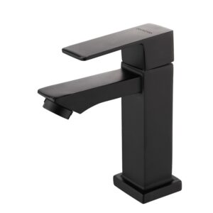Torneira para Banheiro Mesa 1/4V Bica Baixa Preto Quadrado