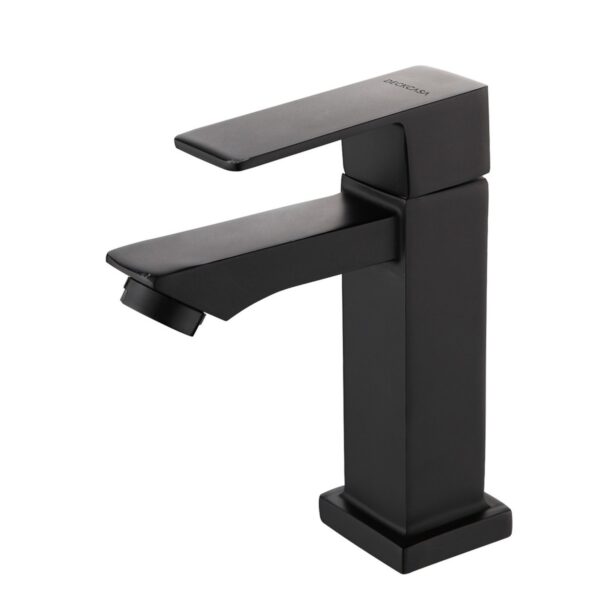 Torneira para Banheiro Mesa 1/4V Bica Baixa Preto Quadrado