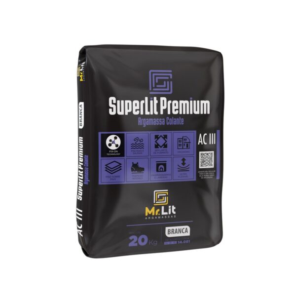 Argamassa Externa AC3 Superlit Premium Branco 20kg Mr. Lit
