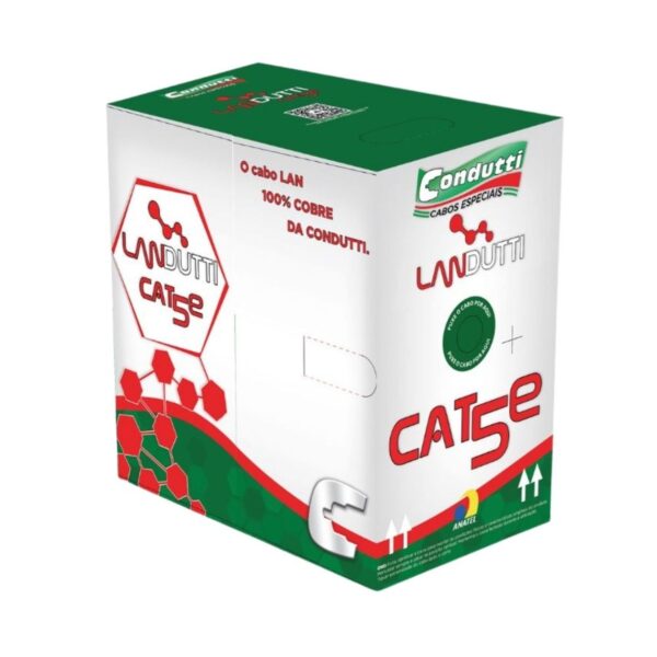 Cabo de Rede UTP CAT5E 4Px24AWG 100MHz CMX Azul 100 Metros Condutti
