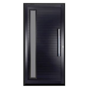 Porta Pivotante Alumínio Preto com Puxador e Visor 210x100cm	Proex