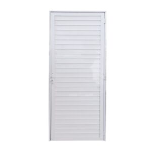 Porta Laminada Fechada Alumínio Branco 210x60cm Lux