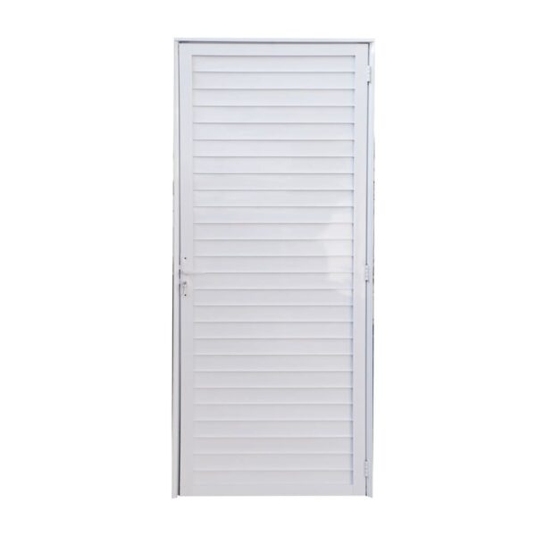 Porta Laminada Fechada Alumínio Branco 210x90cm Lux