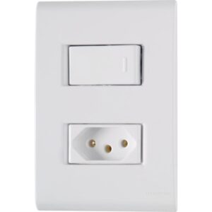 Conjunto Interruptor Simples + Tomada 10A 4×2 Liz Tramontina