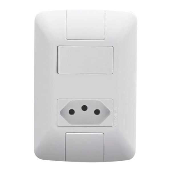 Conjunto Interruptor Simples + Tomada 10A 4×2 Aria Tramontina