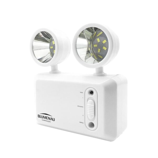Luminária de Emergência LED 2 Faróis 1200 8W Blumenau