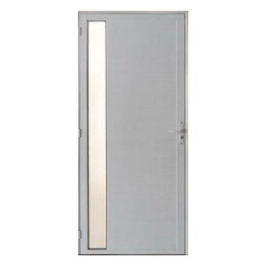 Porta Lambril Alumínio Branco com Fechadura 210x80cm Esquadritop
