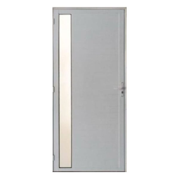 Porta Lambril Alumínio Branco com Fechadura 210x80cm Esquadritop