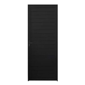 Porta Lambril Alumínio Preto sem Puxador 210x80cm Esquadritop