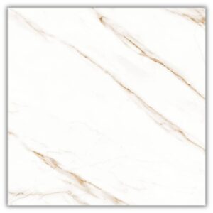 Porcelanato Raggi Oro Retificado Polido Branco 90x90cm 2,43m2