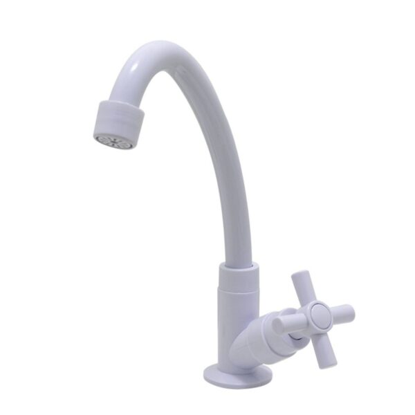 Torneira para Cozinha Mesa 1/4V Bica Média Branco 1169 DN15-20