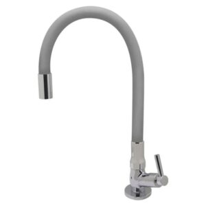 Torneira para Cozinha Mesa 1/4V Bica Média Cinza Color 3069 C29