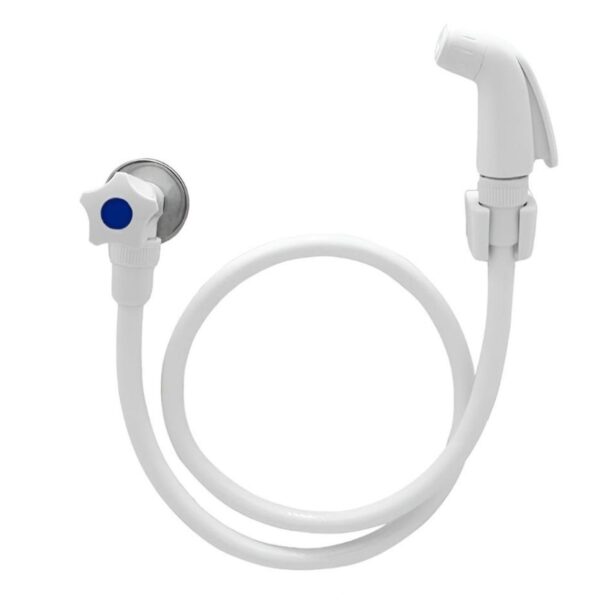 Ducha Higiênica Plástica Branca com Registro Branco 1/4V Bognar