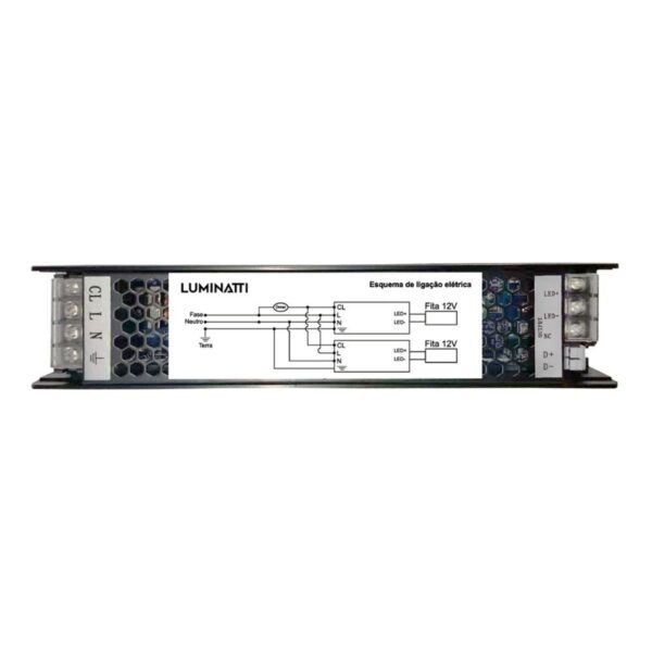 Driver para Fita Led LM1359 Entrada 12V Saída 220V Luminatti